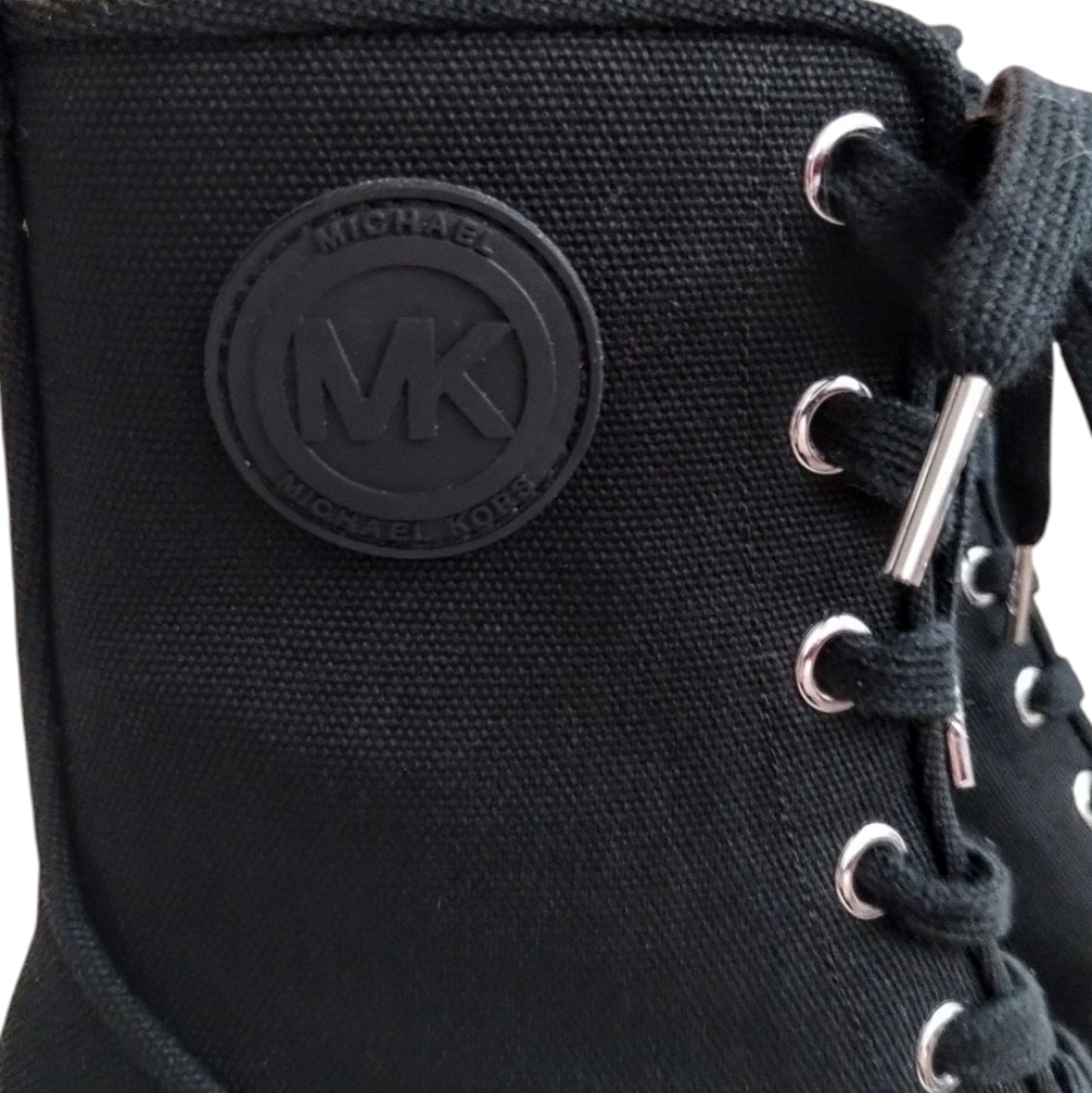 Michael Kors Black Combat Boots NWOT Size 9 M - Picture 4 of 7